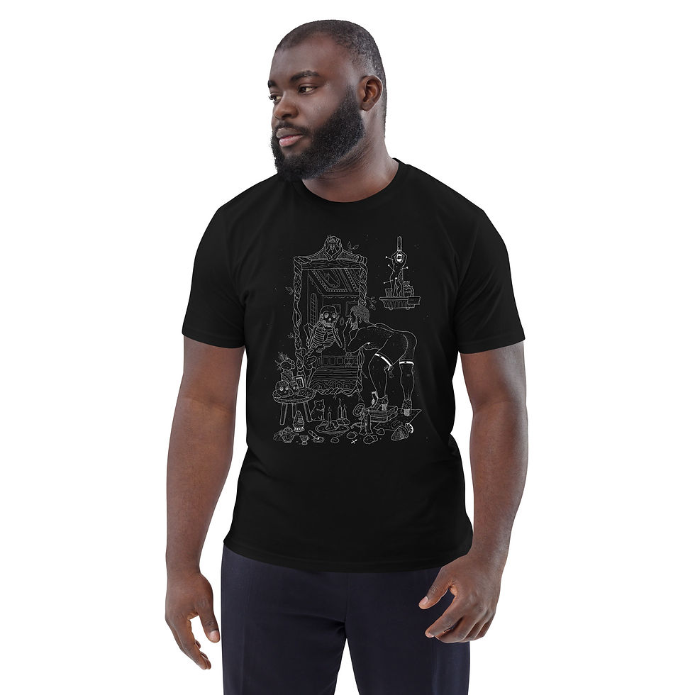 Thumbnail: MEMENTO MORI (White Line Art) T-shirt