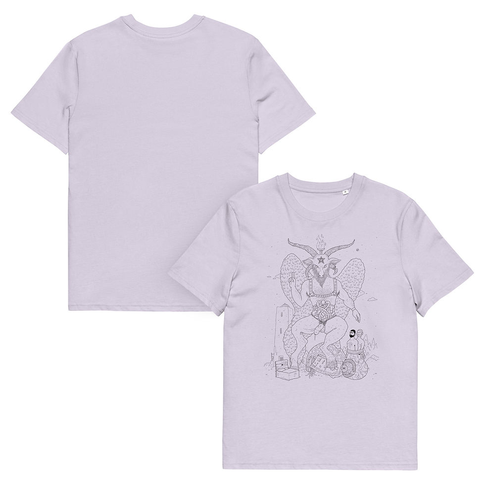 Thumbnail: BAPHOMET (Black Line Art) T-shirt