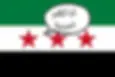Syria's flag with a text bubble I speak Arabic in Arabic language