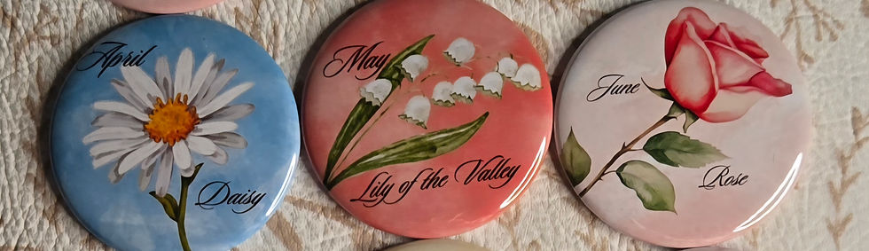 Thumbnail: 2.25" Birth Month Flower Magnets