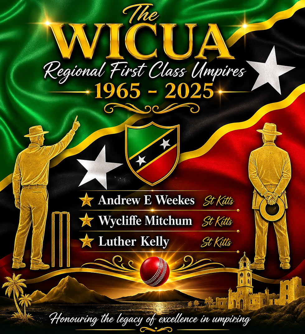WICUA Regional First Class Umpires 1965-2025