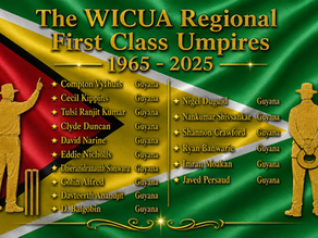 WICUA Regional First Class Umpires 1965-2025