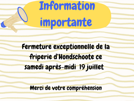Fermeture exceptionnelle