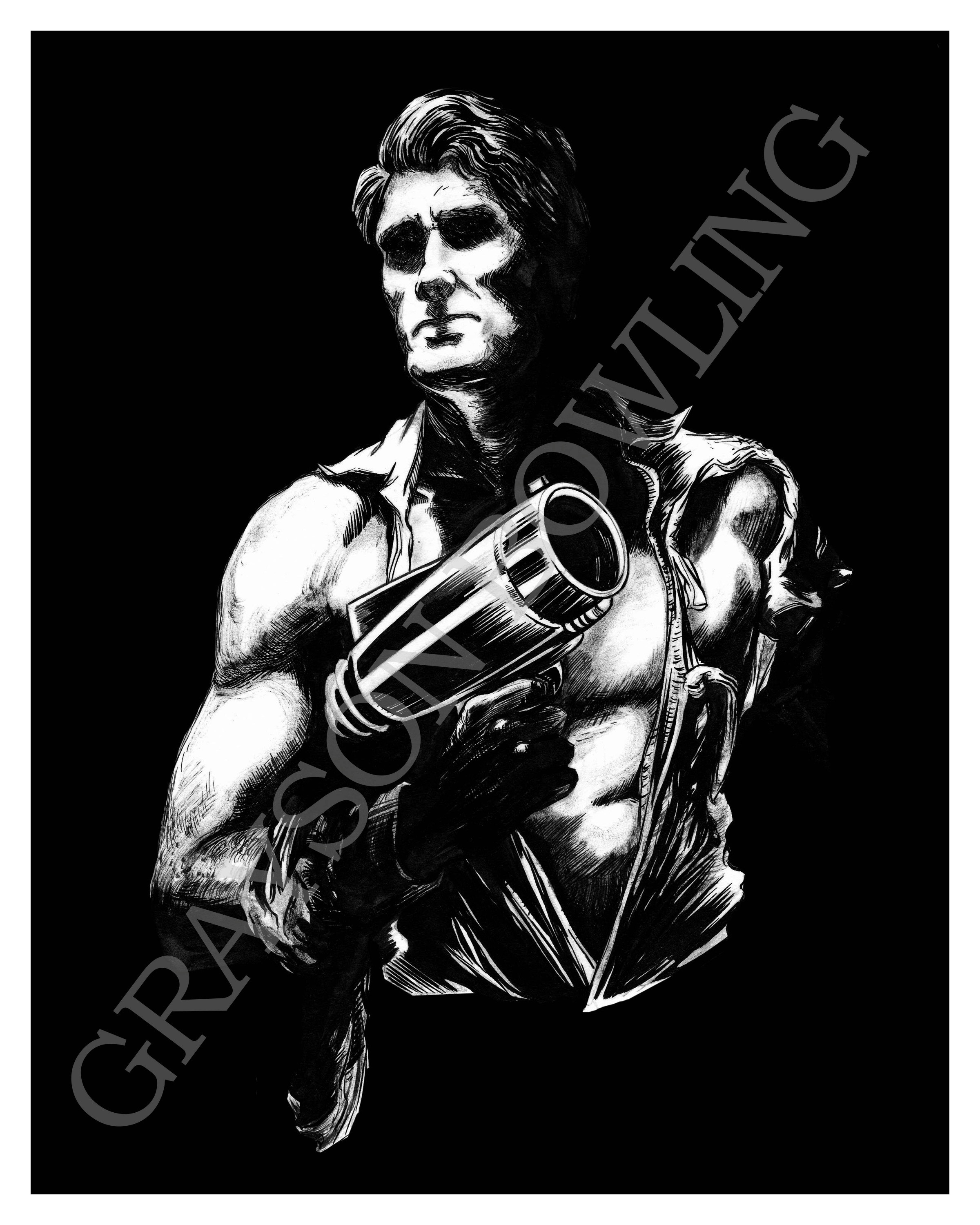 The Man of Bronze, 8.5"x11" Print