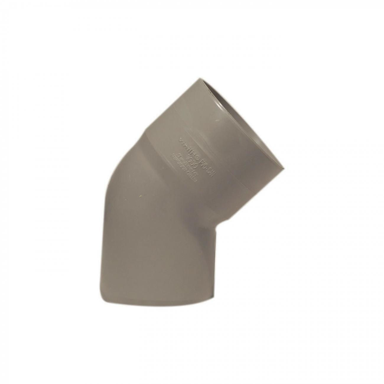 CODO CURVO SANITARIO 40MM 45GRA.