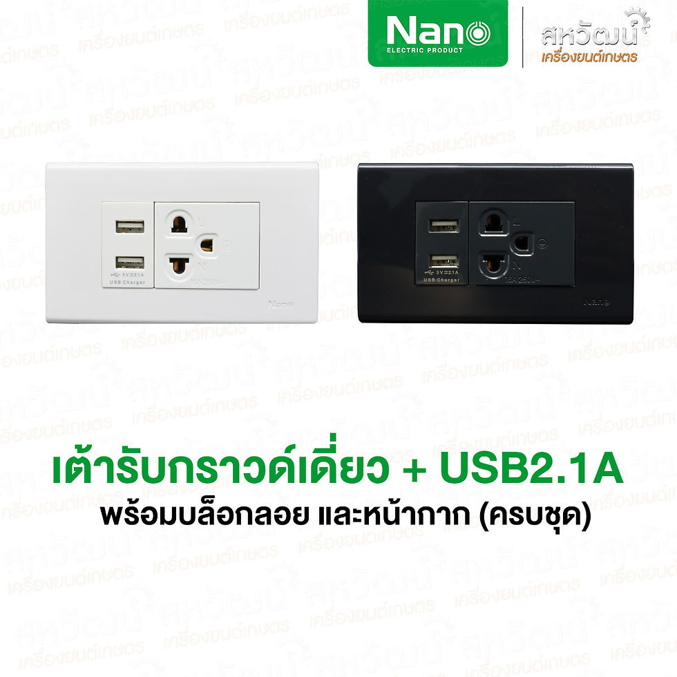 ภาพขนาดย่อ: NANO ชุด 2x4 สีดำ เต้ารับ