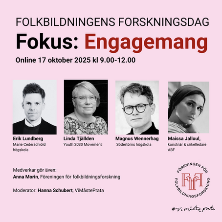 De medverkar på Folkbildningens forskningsdag