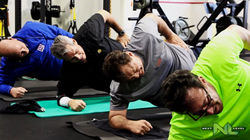 Early morning boot camp group