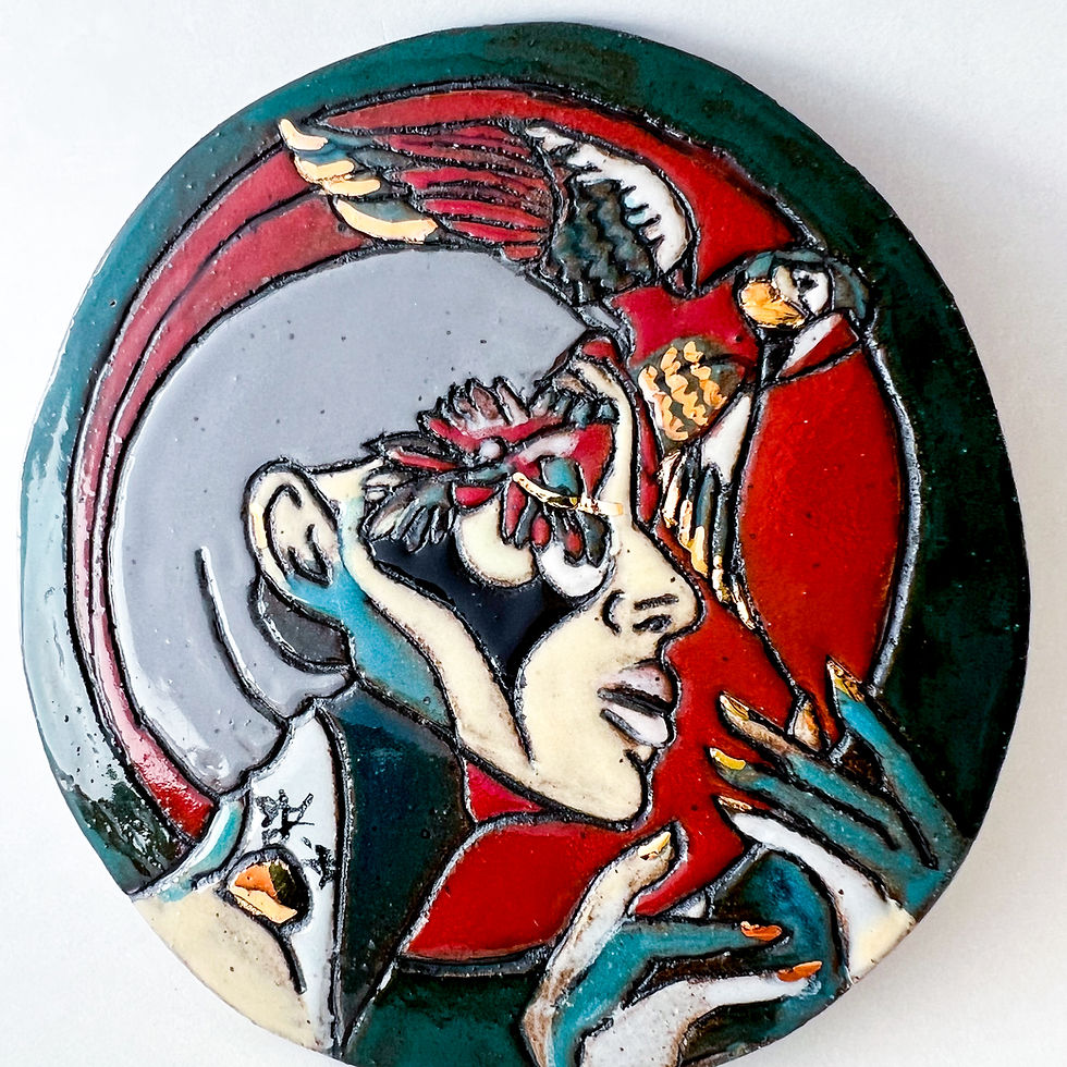 Thumbnail: Muse: Macaw Art Tile (signed)