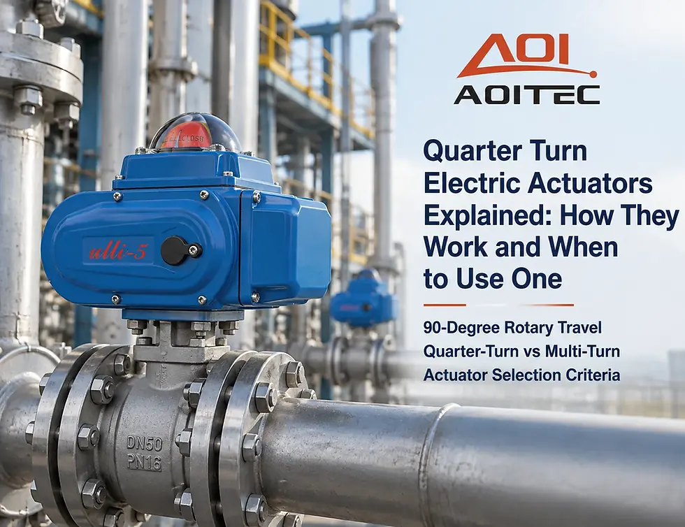 Quarter Turn Electric Actuators Explained: How They Work and When to Use One