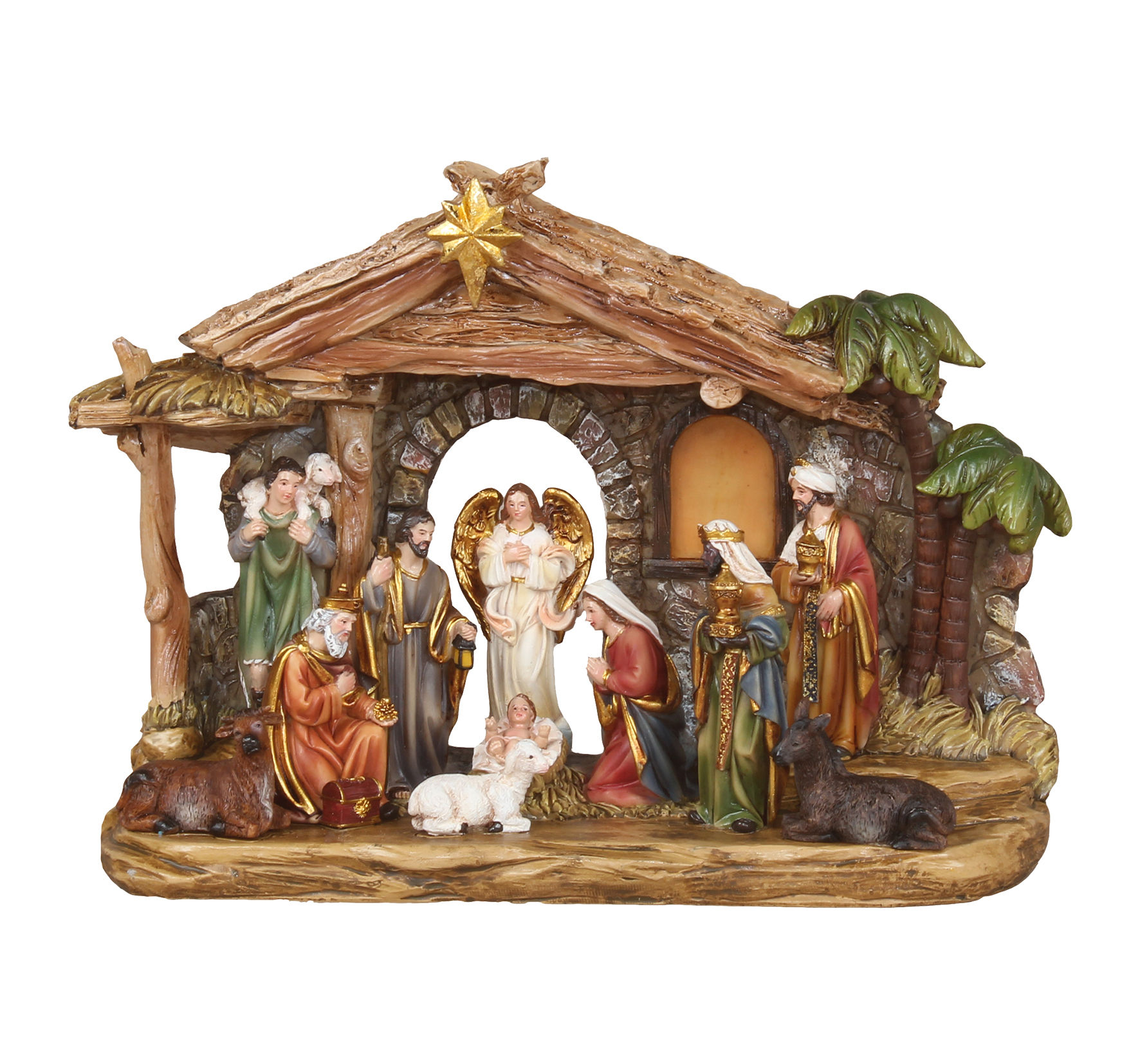 Nativity Set with LED Stable - Bethlehem