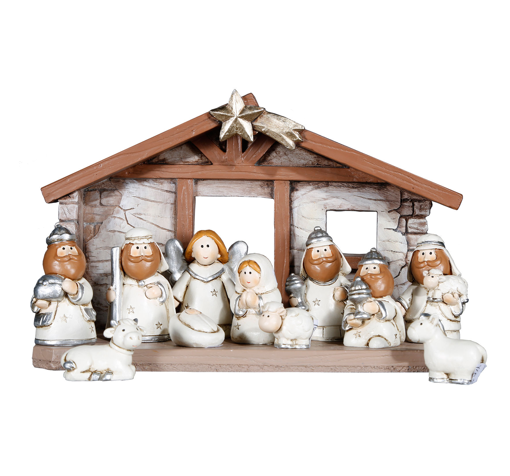 Miniscule Nativity Set with Stable