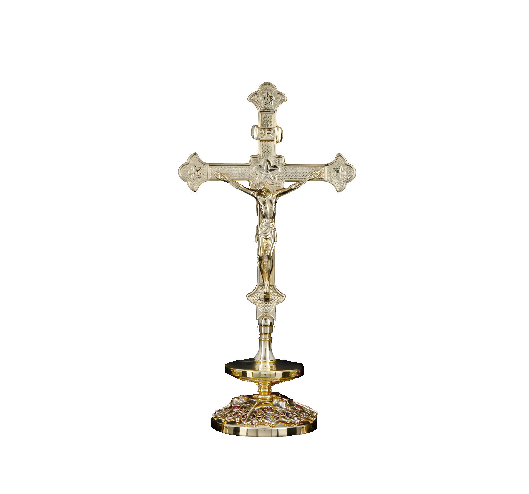 Altar Crucifix Red Crystal Dorotto
