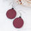 Thumbnail: Suzie Blue Painted Wood Earrings - Burgundy
