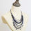 Thumbnail: Suzie Blue Layered Metallic Bead Necklace - Black