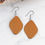 Thumbnail: Suzie Blue Painted Wood Earrings - Mustard