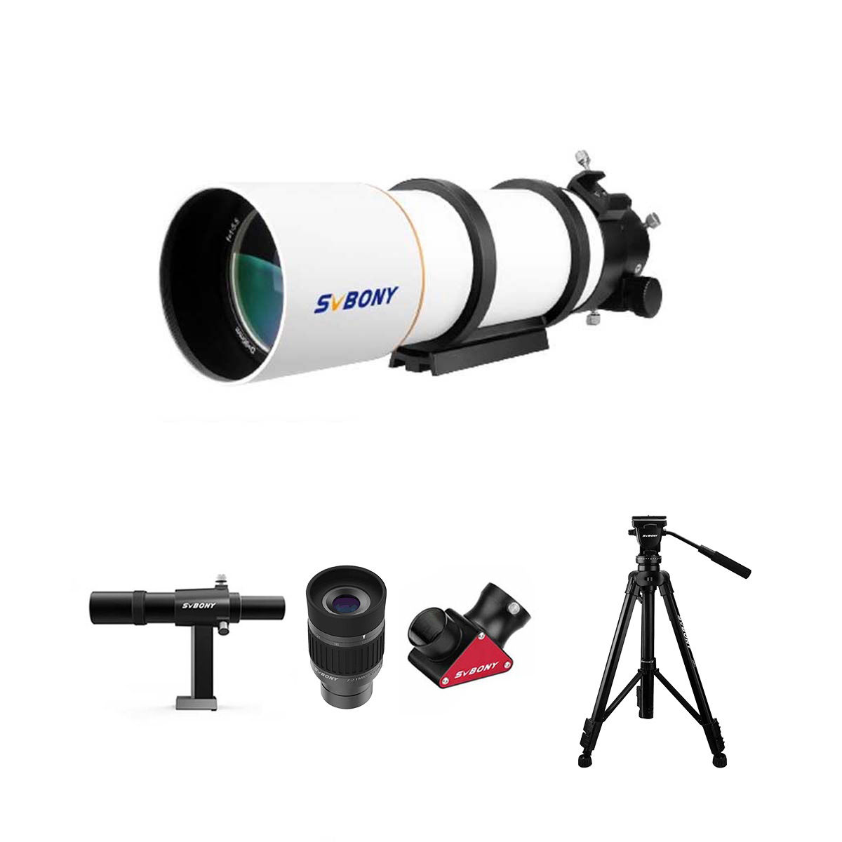 Beginner Telescope Visual Observation Set SVBONY SV48P 90mm w tripod