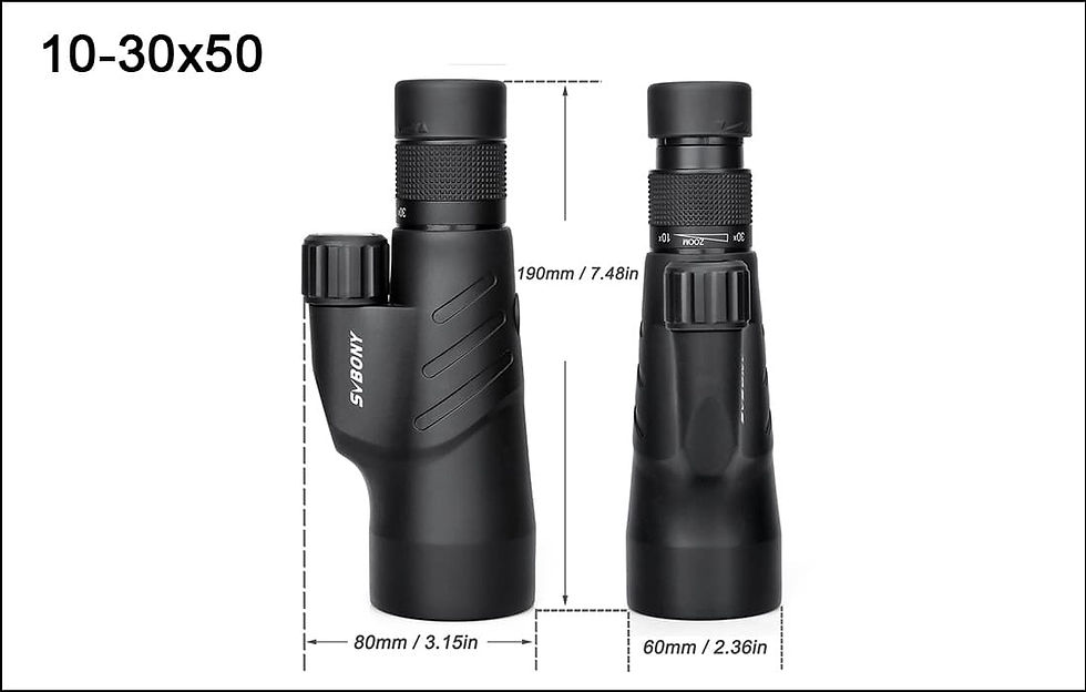 Svbony SV45 10-30x50 HD back and front