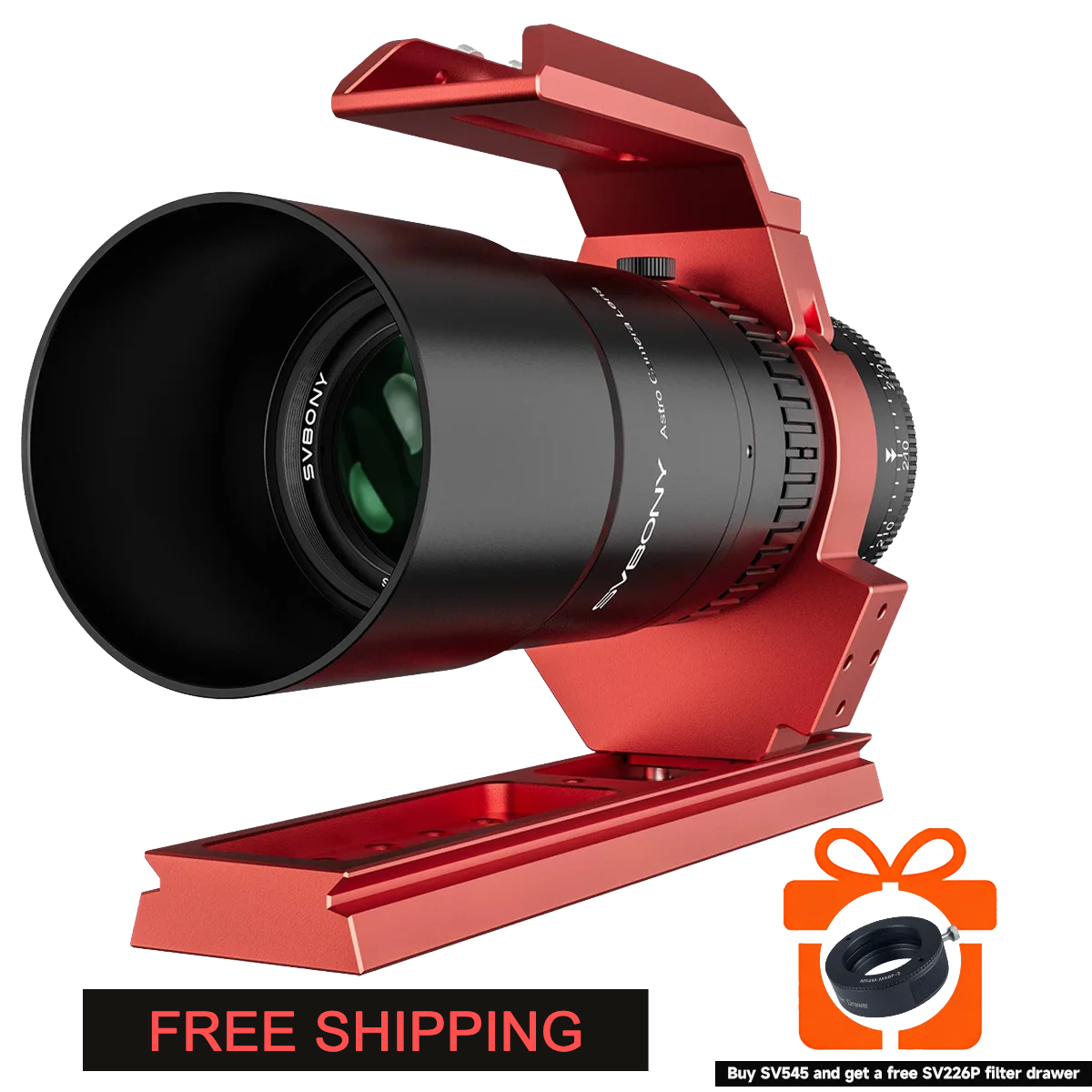 Petzval Refractor 45mm f/4.5 203mm FMC Telescope w/Helical Focuser