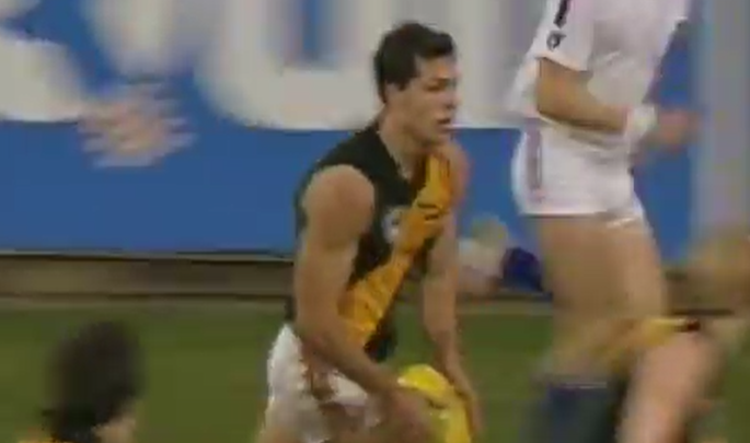 Duncan Kellaway in action against the Roos