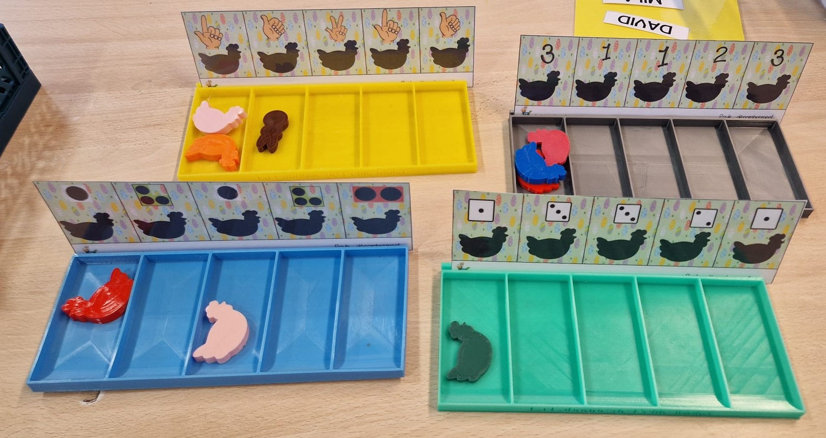 Fiche boite de tri : dénombre poule