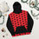 Thumbnail: Unisex red crown print hoodie
