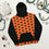 Thumbnail: Unisex orange crown print hoodie
