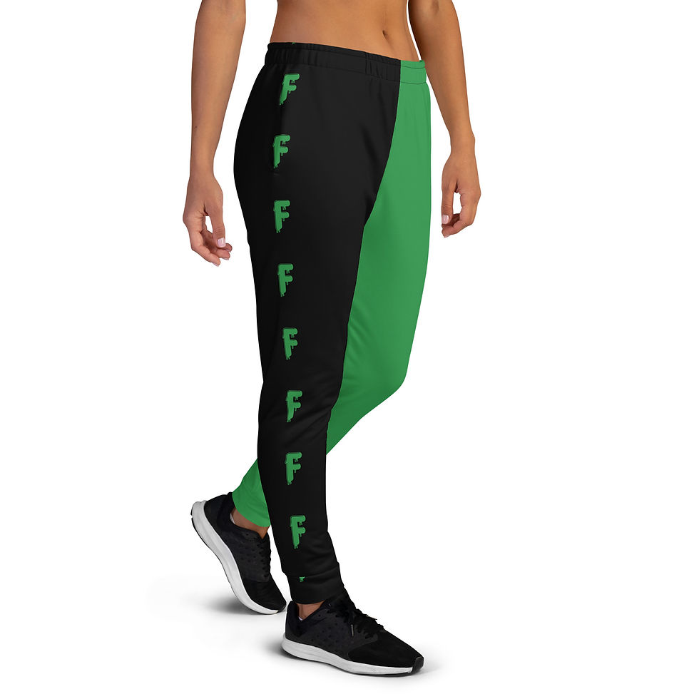 Women's black/green F/crown joggers