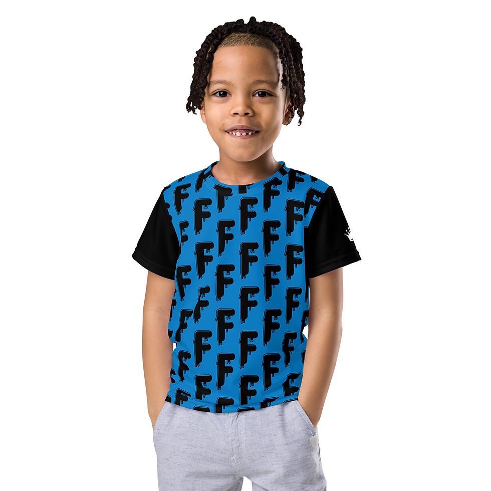 Kids blue crew neck