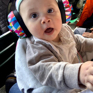 First Baseball Game #earmuffs