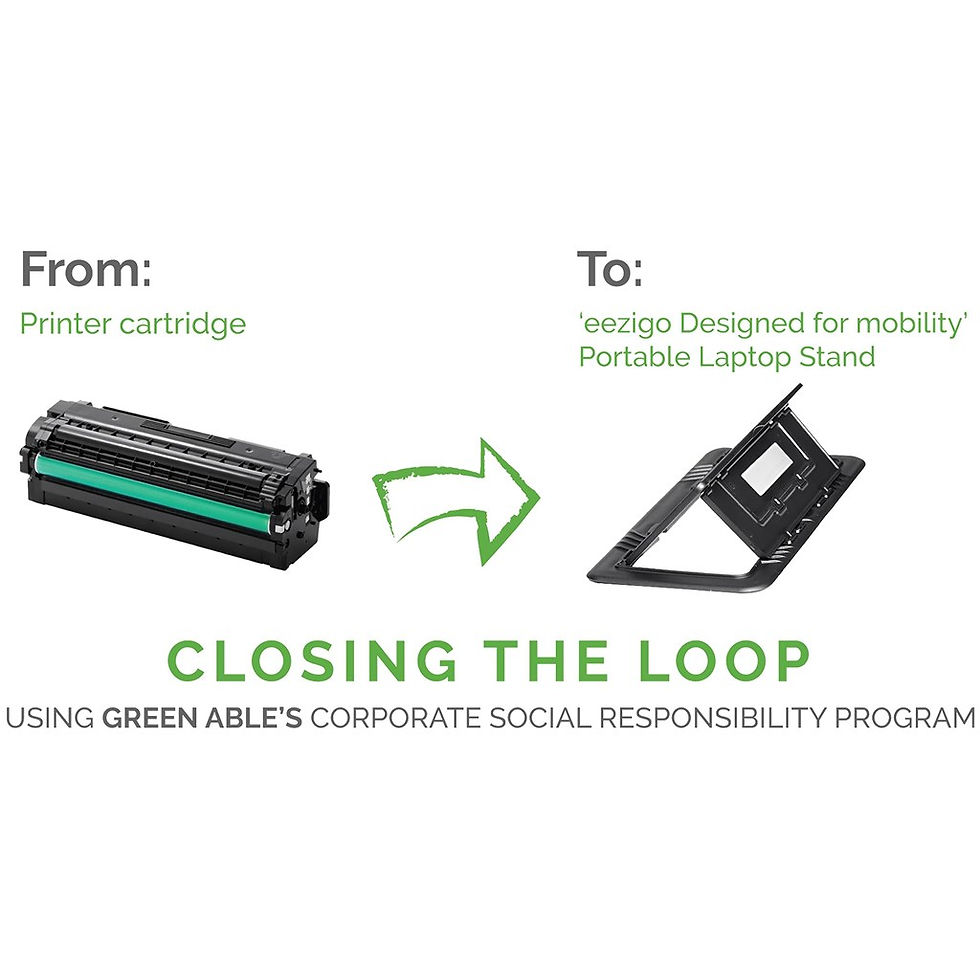 Thumbnail: Okiyo Eezigo Recycled Plastic Portable Laptop Stand