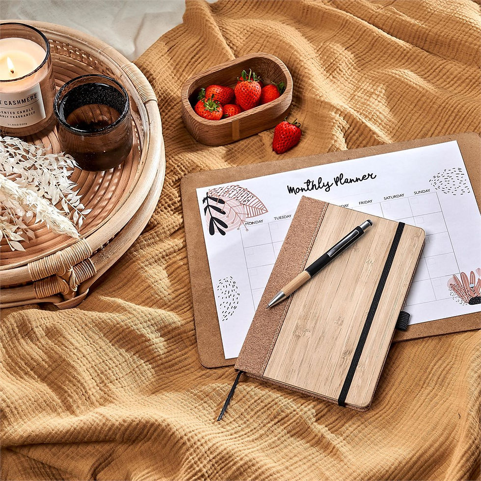 Thumbnail: Okiyo Eri Bamboo & Cork Notebook & Pen Set