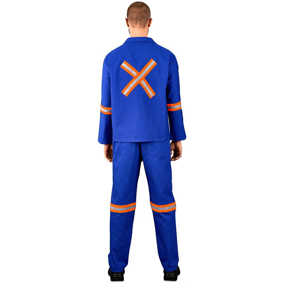 Thumbnail: Technician 100% Cotton Conti Suit - Reflective Arms, Legs & Back - Orange Tape
