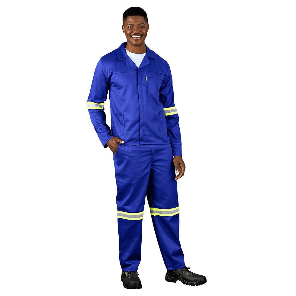 Thumbnail: Trade Polycotton Conti Suit - Reflective Arms & Legs - Yellow Taped