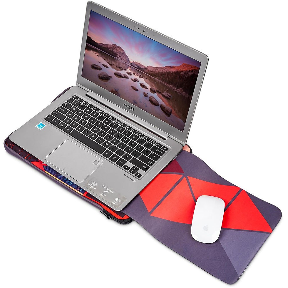 Thumbnail: Pre-Printed Sample Hoppla Grotto Neoprene Laptop Sleeve with Mouse Pad – 13-1...