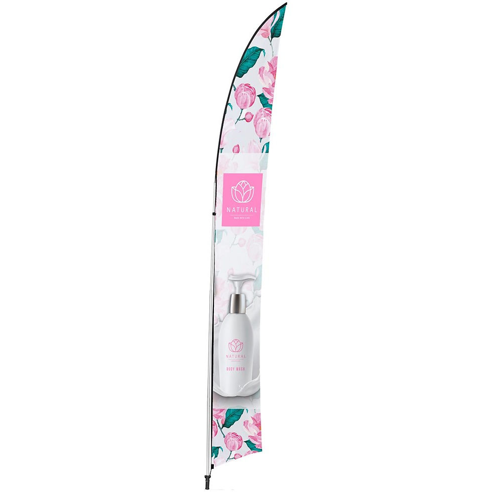 Thumbnail: Legend 4M Sublimated Arcfin Double-Sided Flying Banner - 1 complete unit