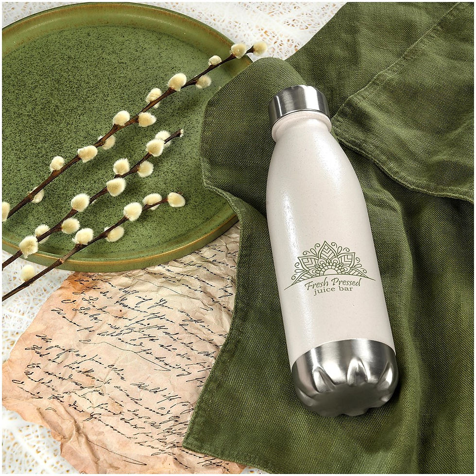 Thumbnail: Okiyo Kimi Wheat Straw Water Bottle - 680ml