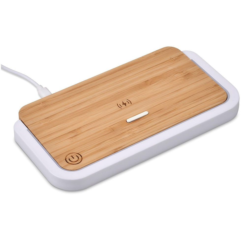 Thumbnail: Okiyo Yoru Bamboo Wireless Charger & Night Light