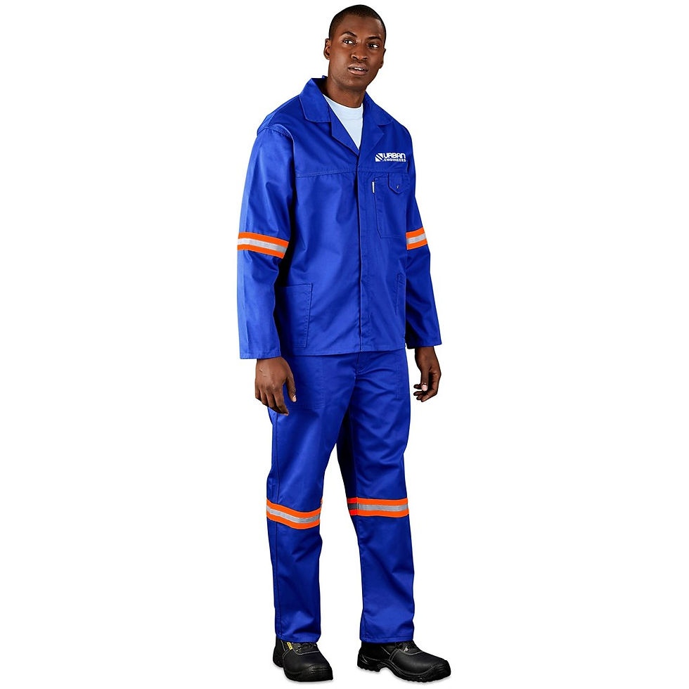 Thumbnail: Site Premium Polycotton Pants - Reflective Legs - Orange Tape