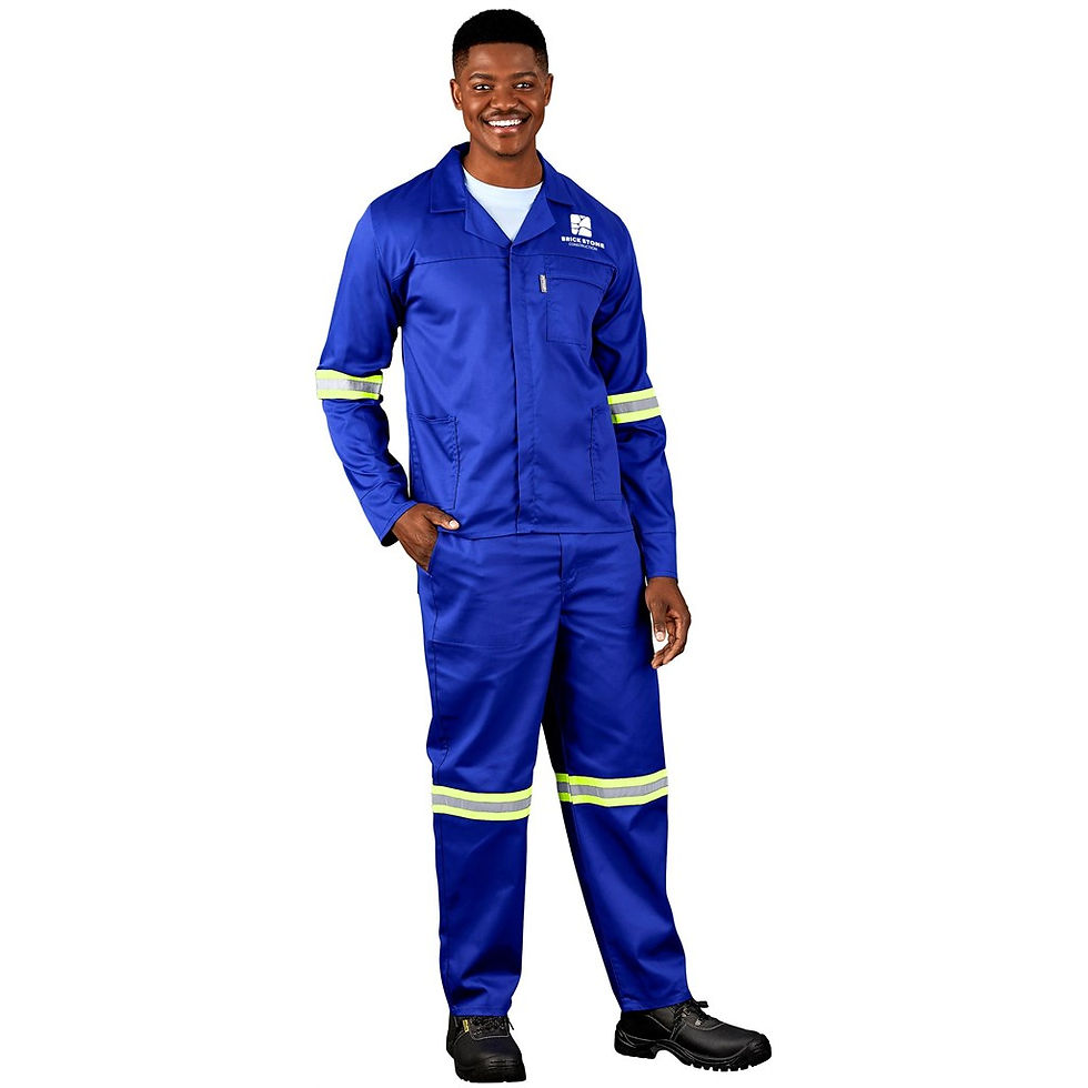 Thumbnail: Site Premium Polycotton Jacket - Reflective Arms - Yellow Tape