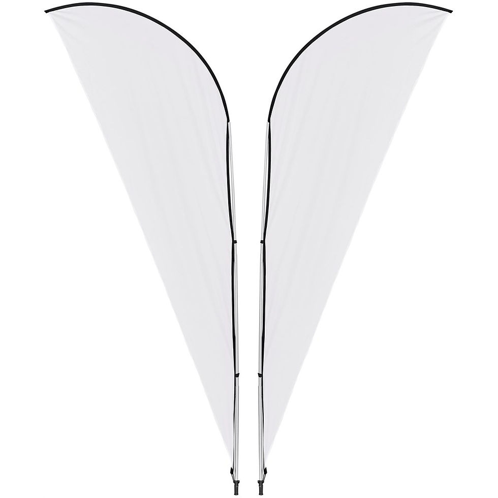 Thumbnail: Legend 2M Sublimated Sharkfin Double-Sided Flying Banner - 1 complete unit