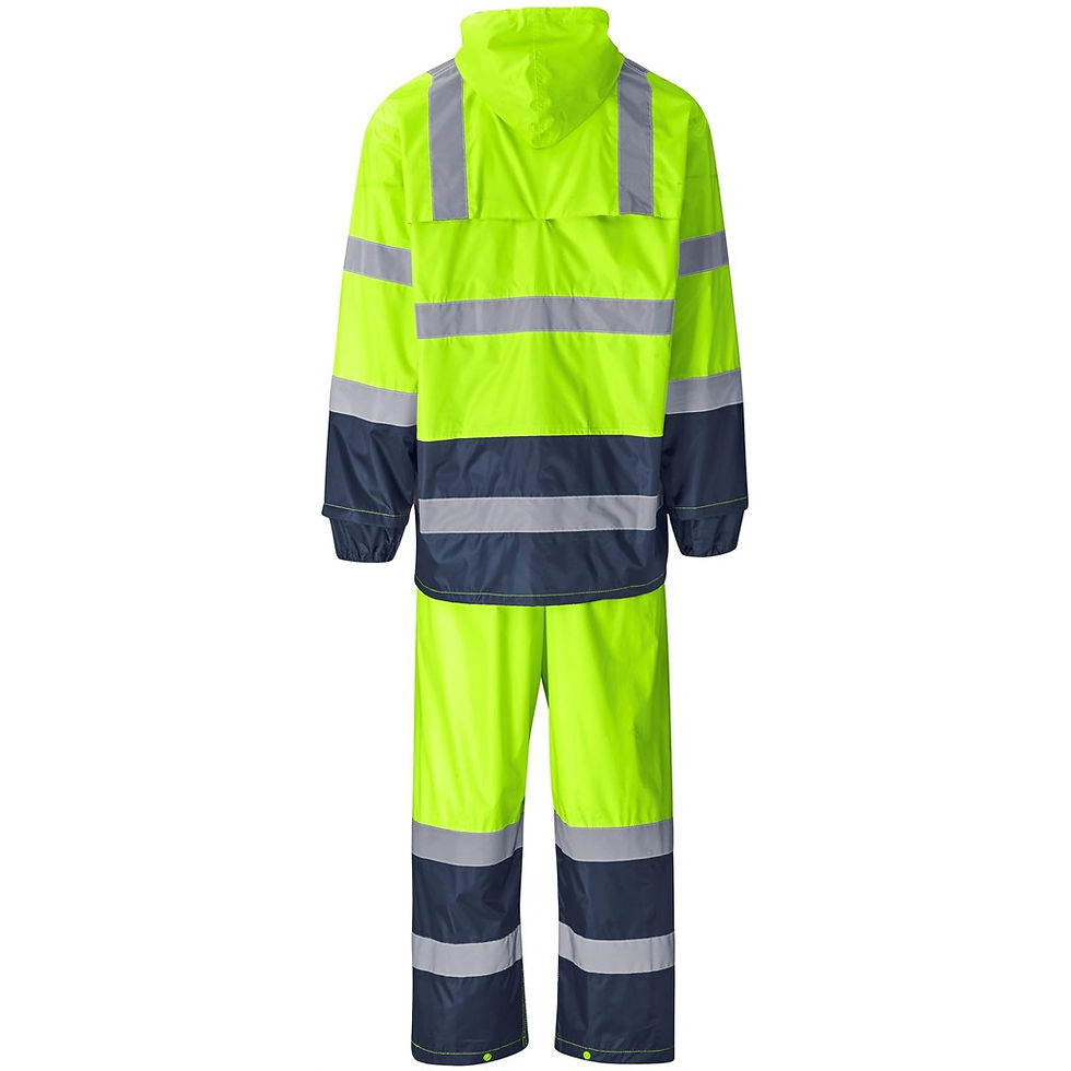 Thumbnail: Torrent Two-Tone Hi-Viz Ref Polyester/PVC Rainsuit - Lime