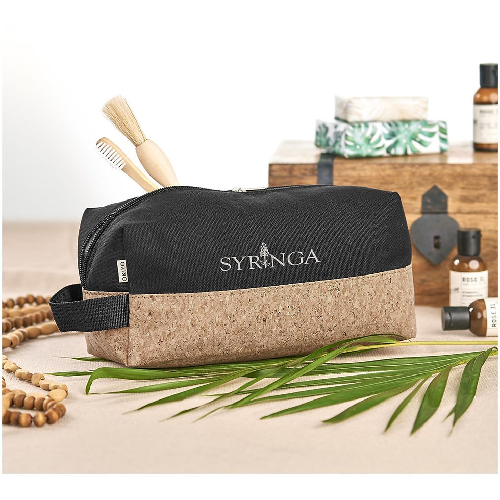 Thumbnail: Okiyo Koruku Cork & Cotton Toiletry Bag