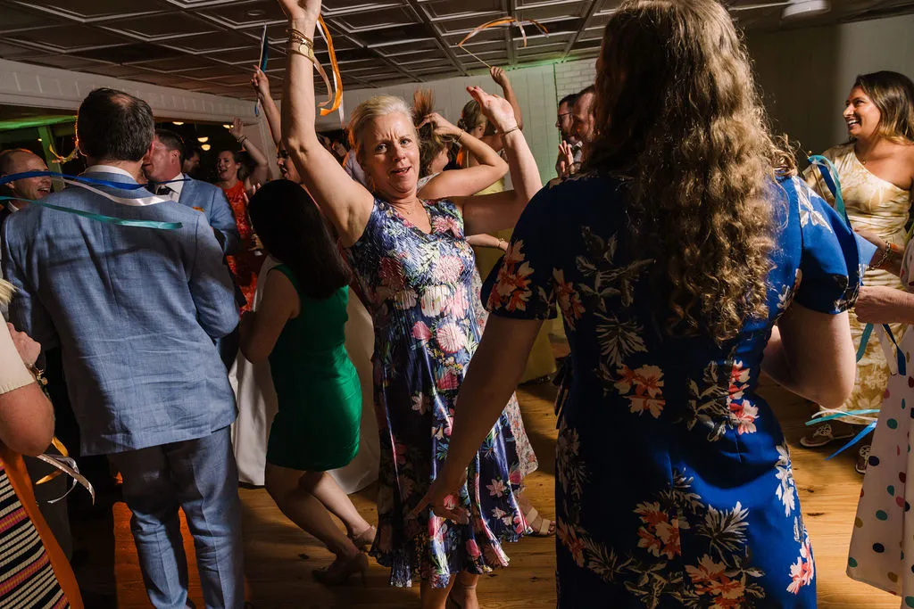guests dancing at wedding