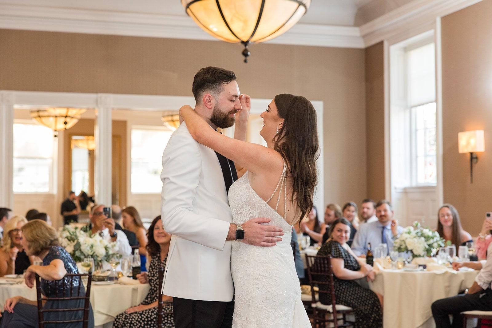bride and groom first dance
