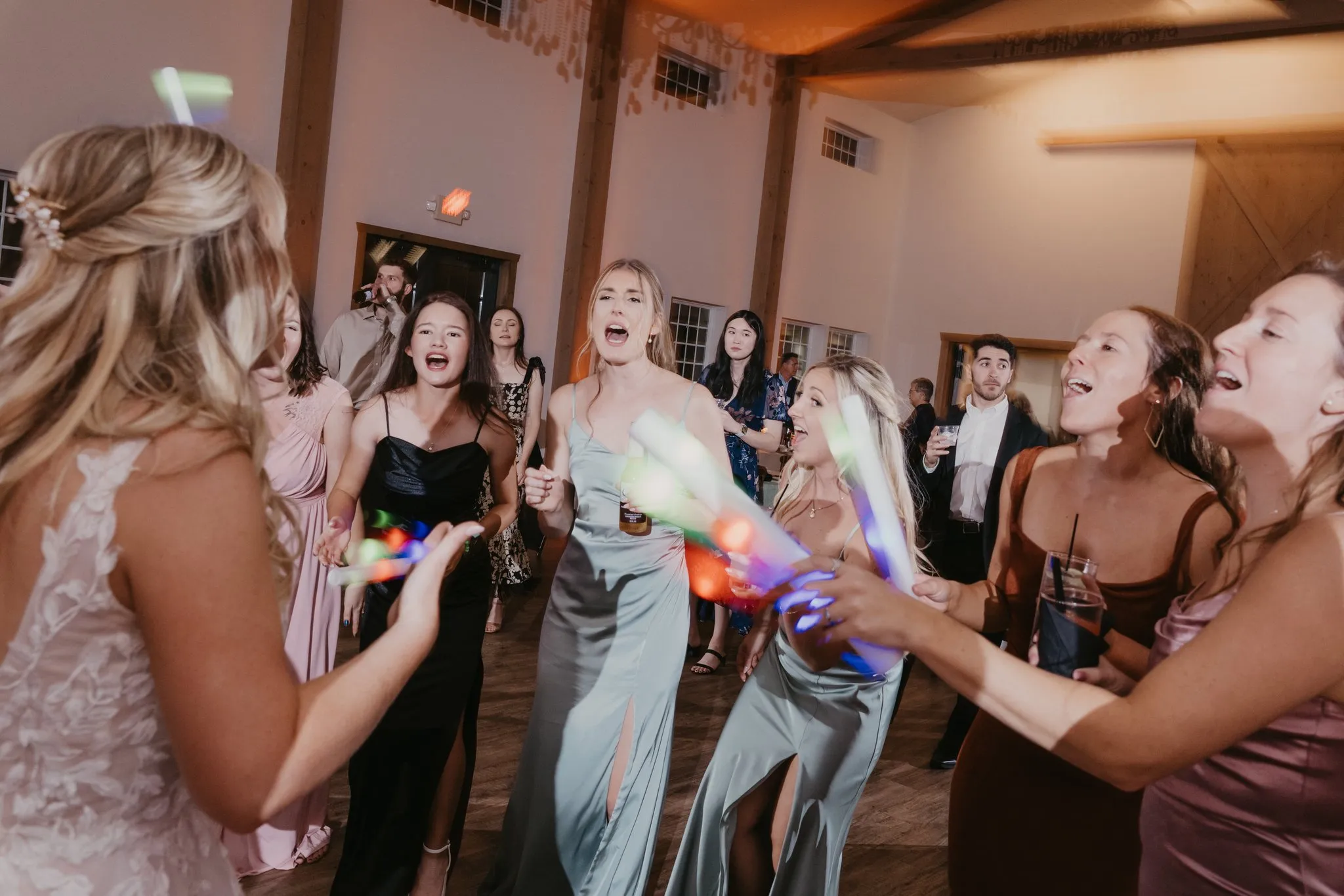 women dancing at wedding