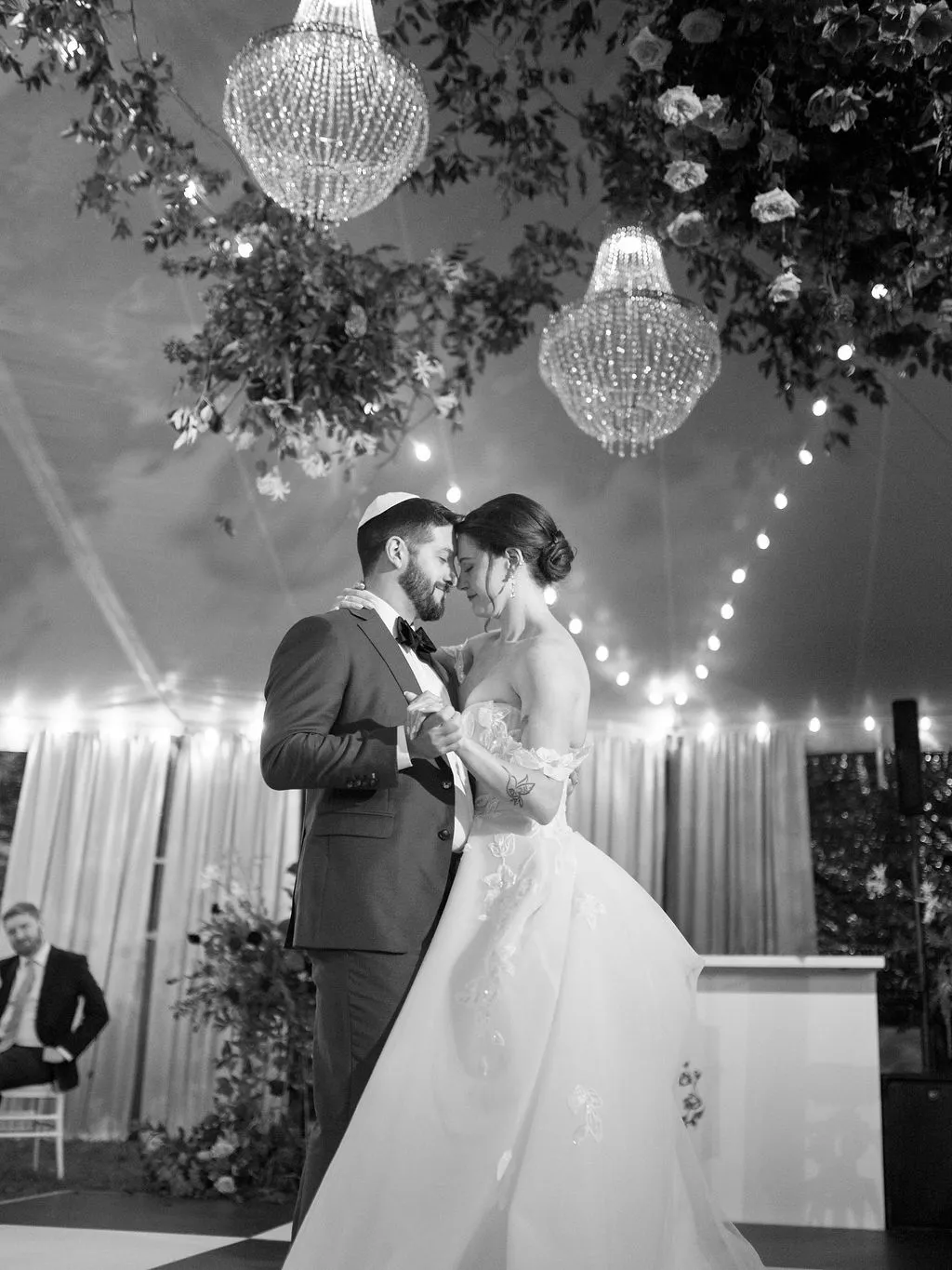 bride and groom first dance