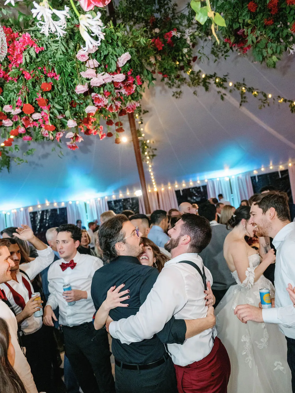 guests dancing at wedding