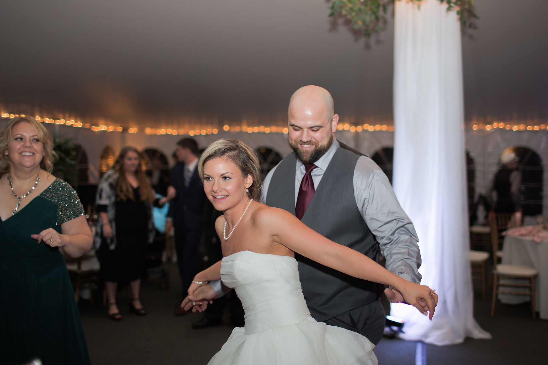 bride and groom dance
