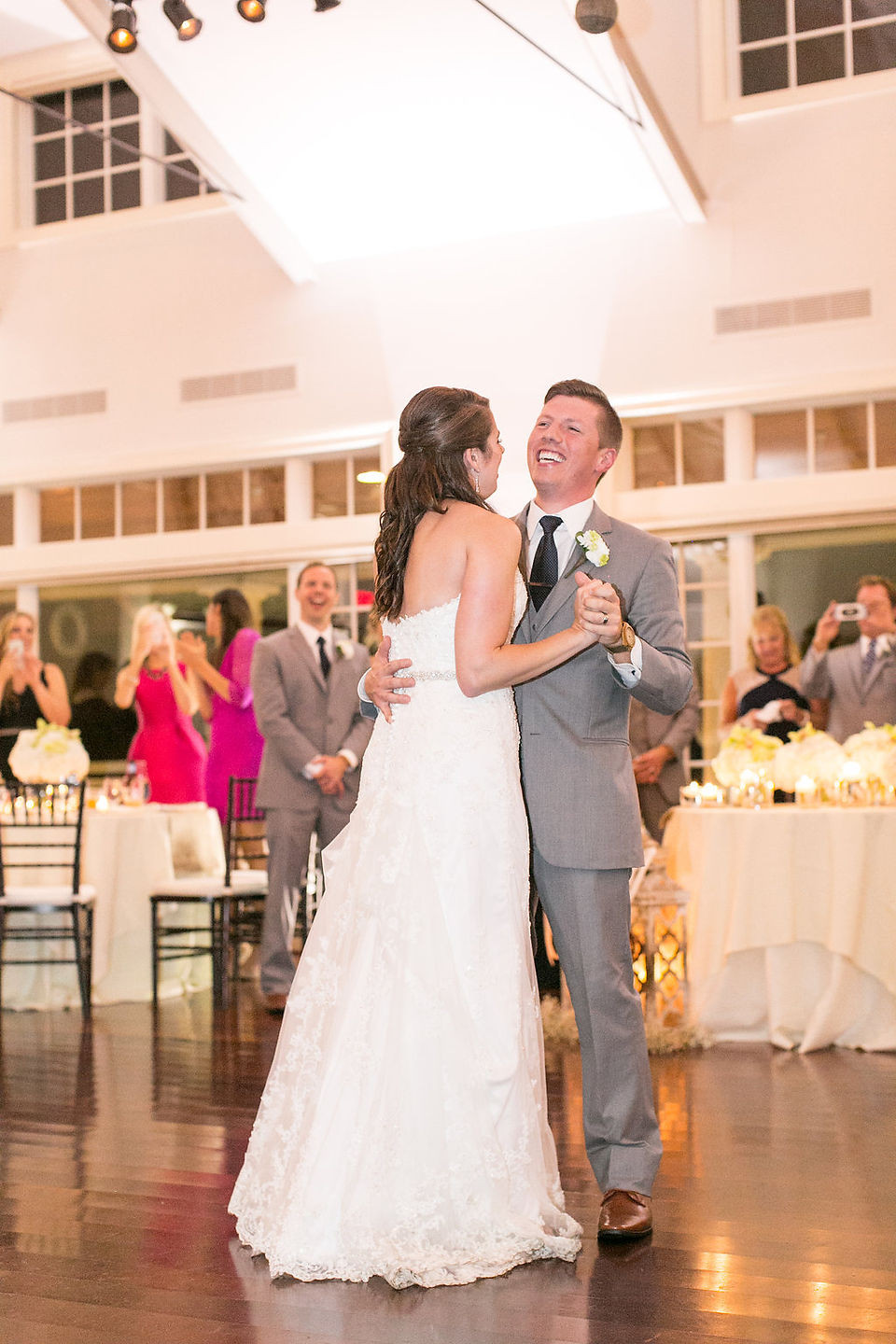 bride and groom first dance